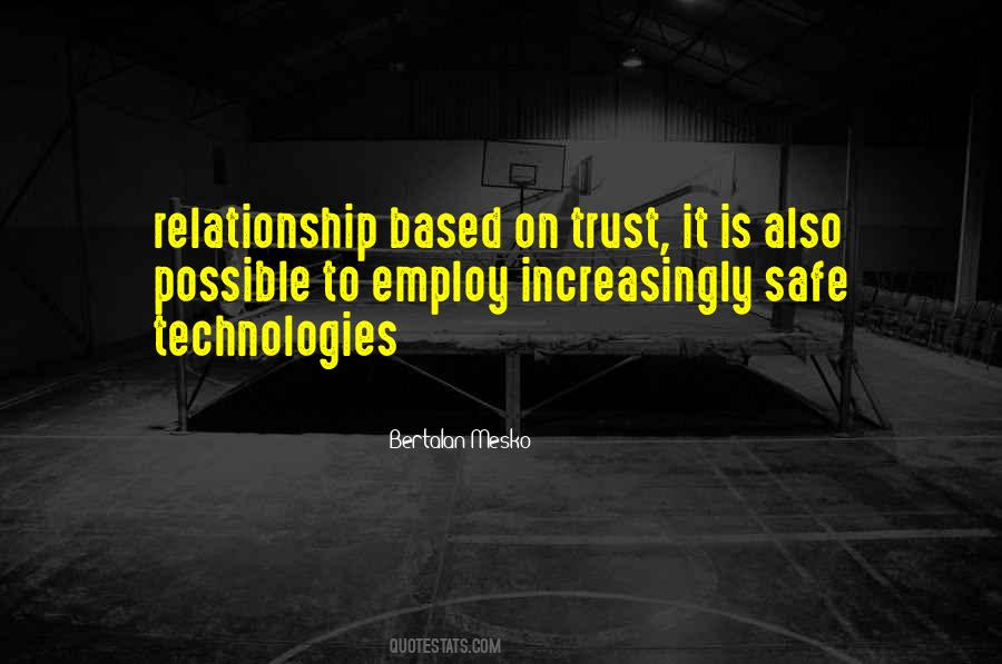 Trust Is Based On Quotes #1782562