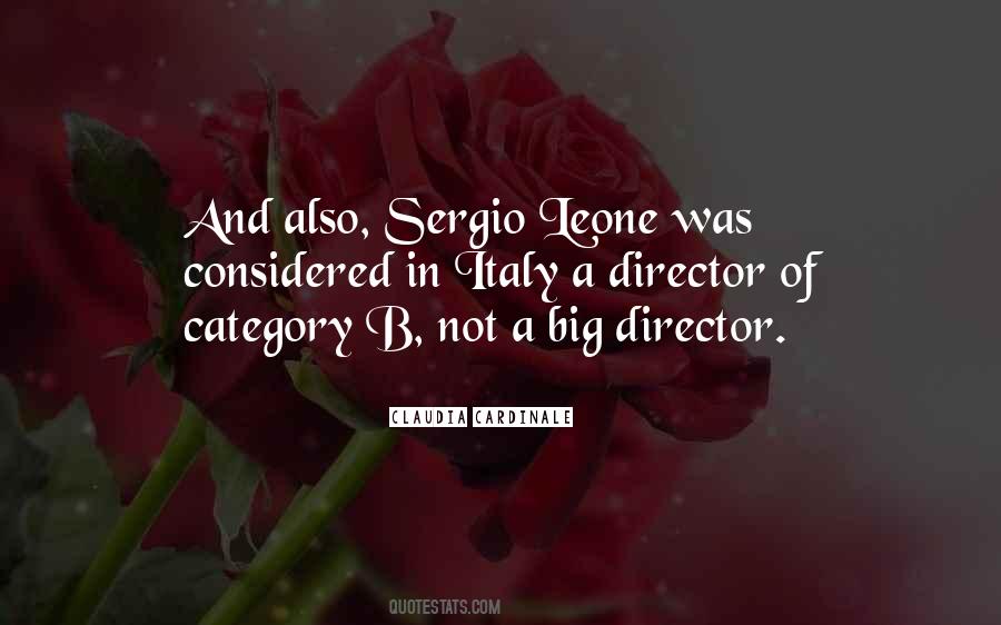 Quotes About Sergio Leone #974785