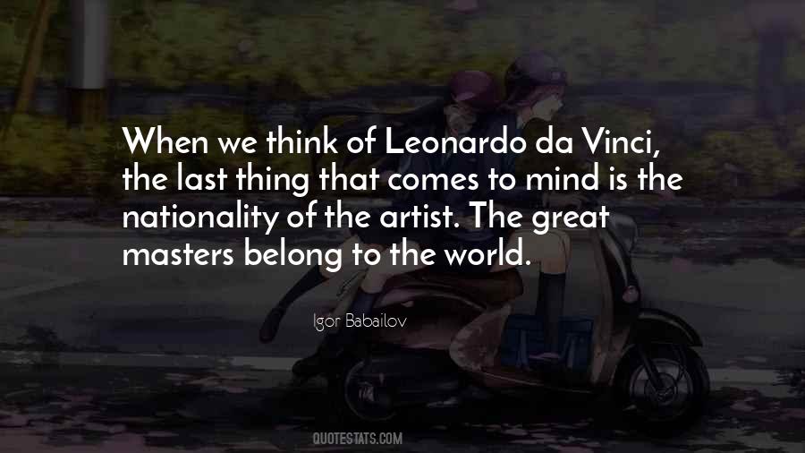 Quotes About Leonardo Da Vinci #1665582