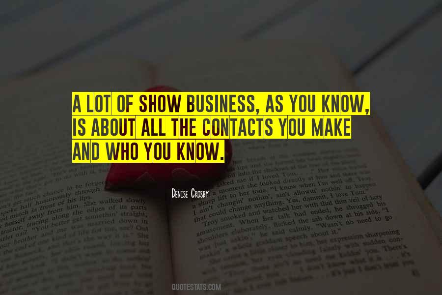 Quotes About Business Contacts #1419582