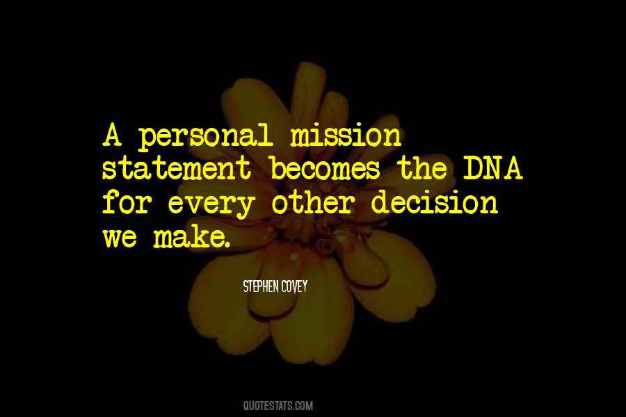 Quotes About Personal Mission Statement #787409