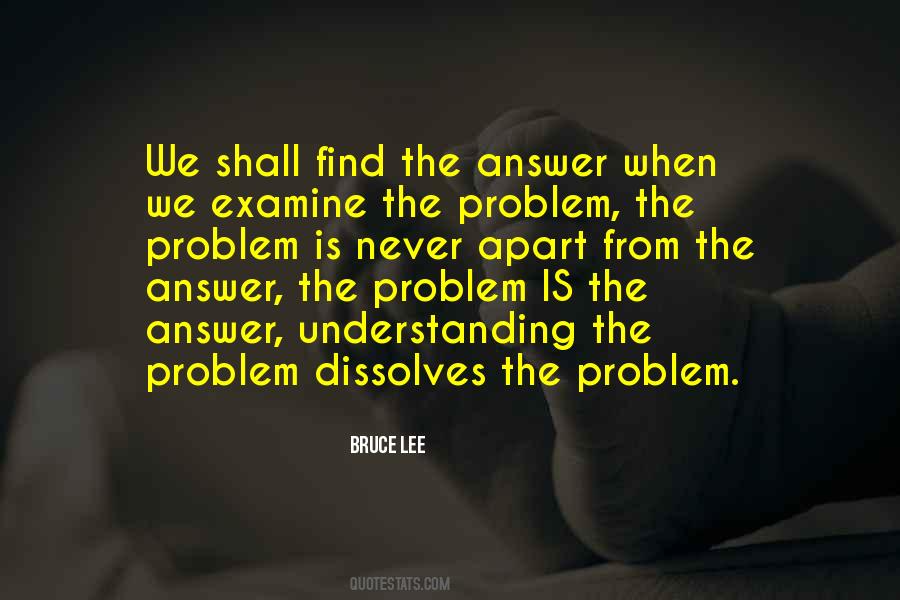 Understanding The Problem Quotes #1188888