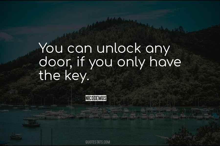 Unlock Door Quotes #234948