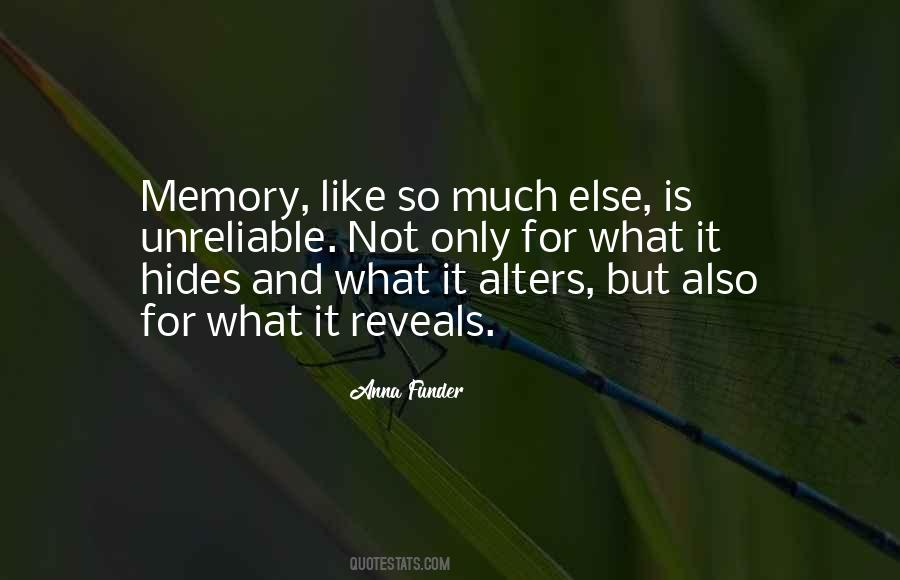 Unreliable Memory Quotes #333786