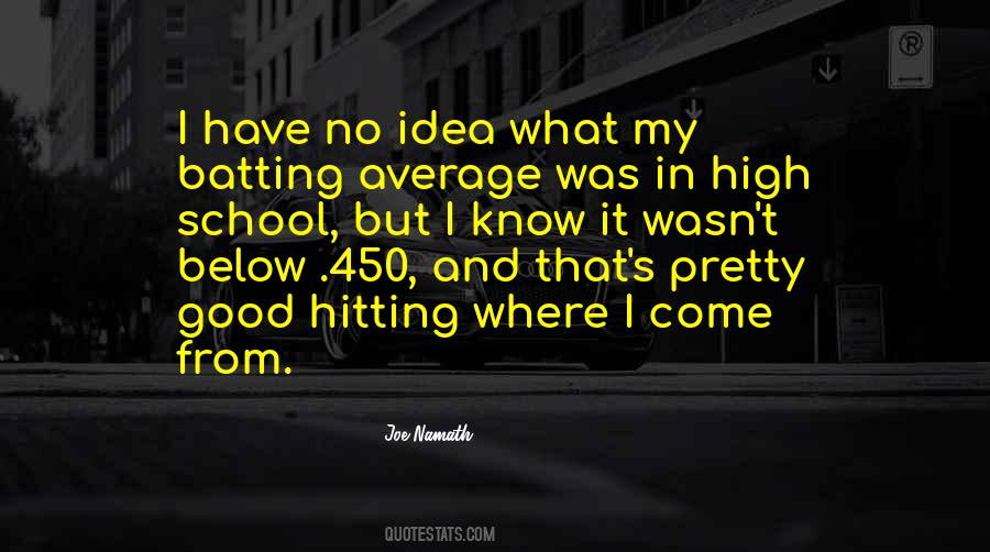 Quotes About Batting Average #248454