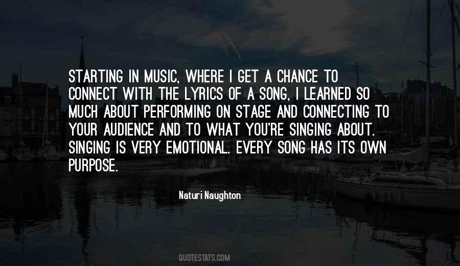 Quotes About Performing Singing #785507
