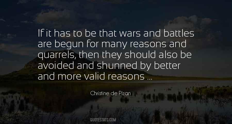 Valid Reason Quotes #1563873