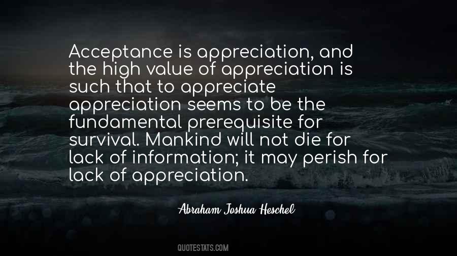 Value And Appreciation Quotes #795953