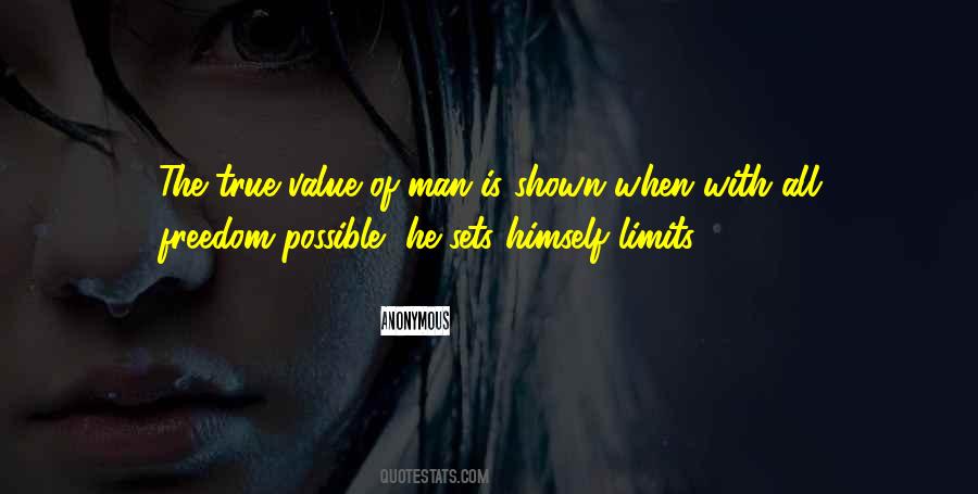 Value Of Man Quotes #935336