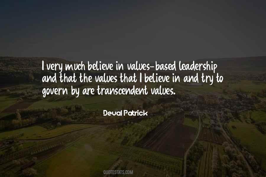 Values Based Leadership Quotes #1497304