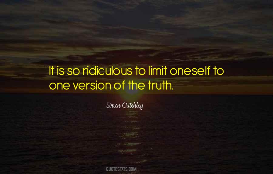 Versions Of Truth Quotes #1440302