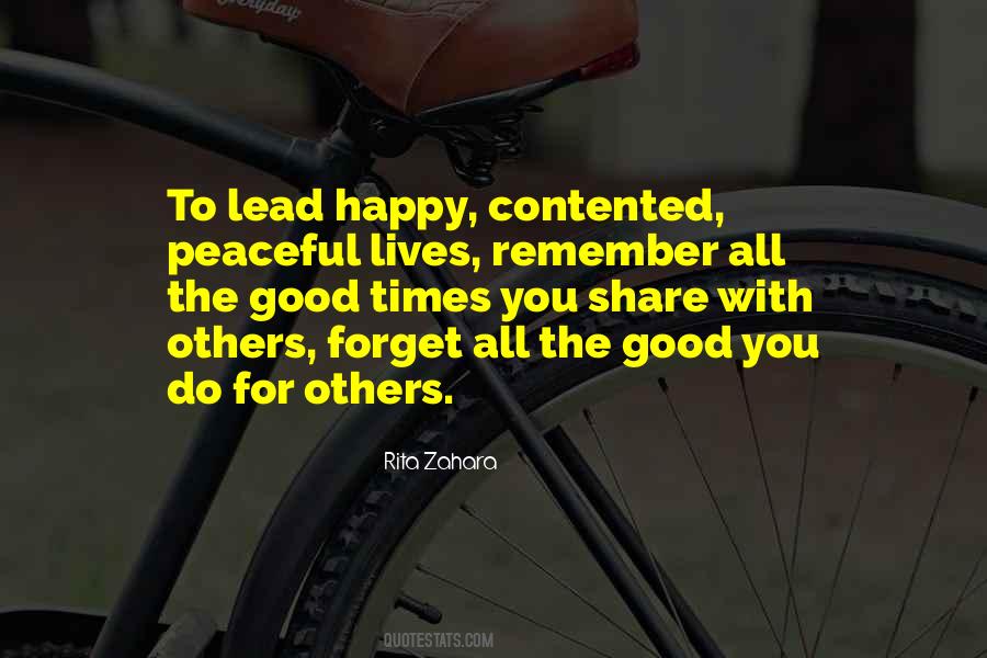 Very Happy And Contented Quotes #1337652