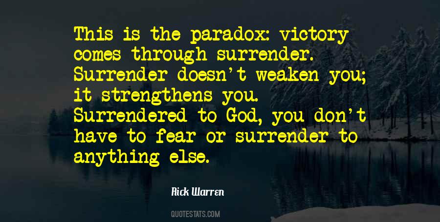 Victory Over Fear Quotes #530310