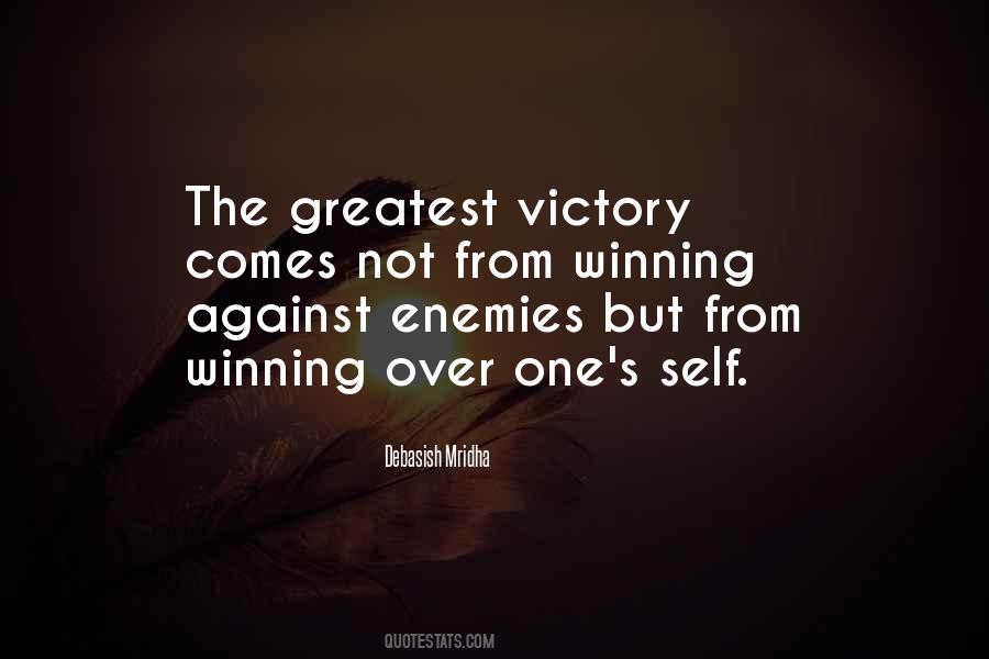 Victory Over Self Quotes #25402