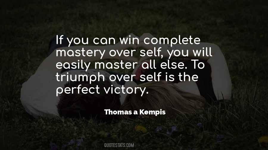 Victory Over Self Quotes #82366