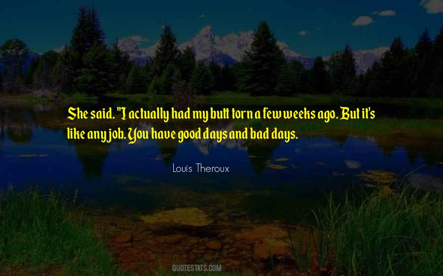 Quotes About Good Days And Bad Days #958499