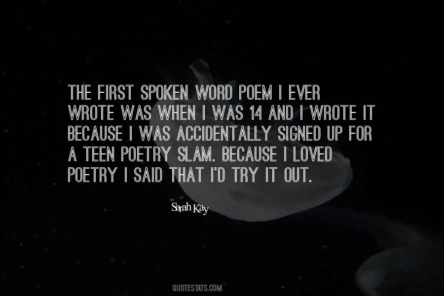 Quotes About Slam Poetry #689216