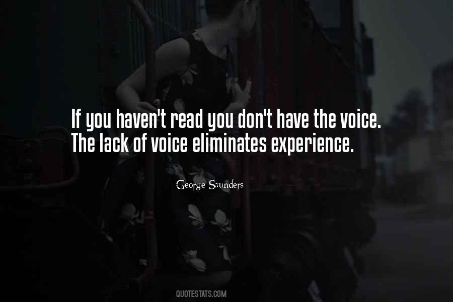 Voice Of Experience Quotes #965344