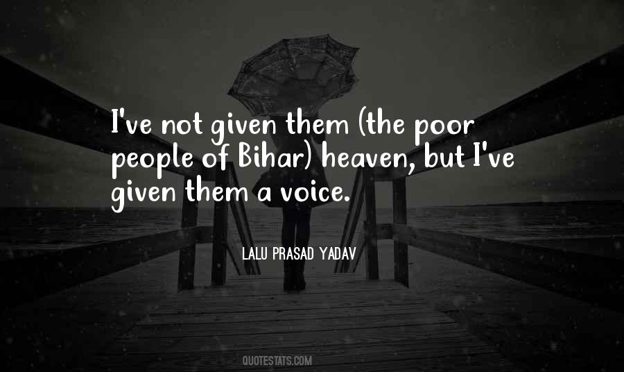 Voice Of Poor Quotes #1551853