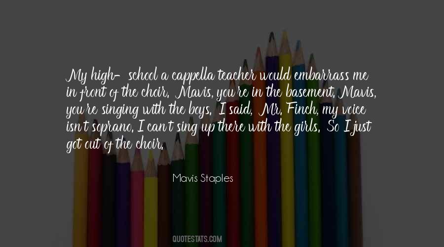 Voice Teacher Quotes #615528