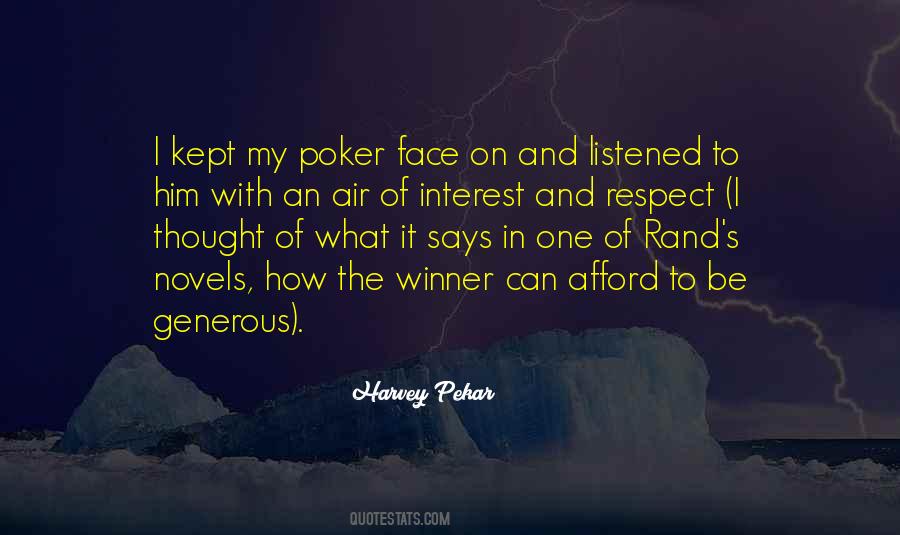 Quotes About A Poker Face #284668