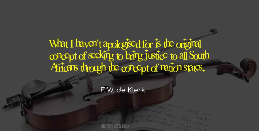 W De Klerk Quotes #50782