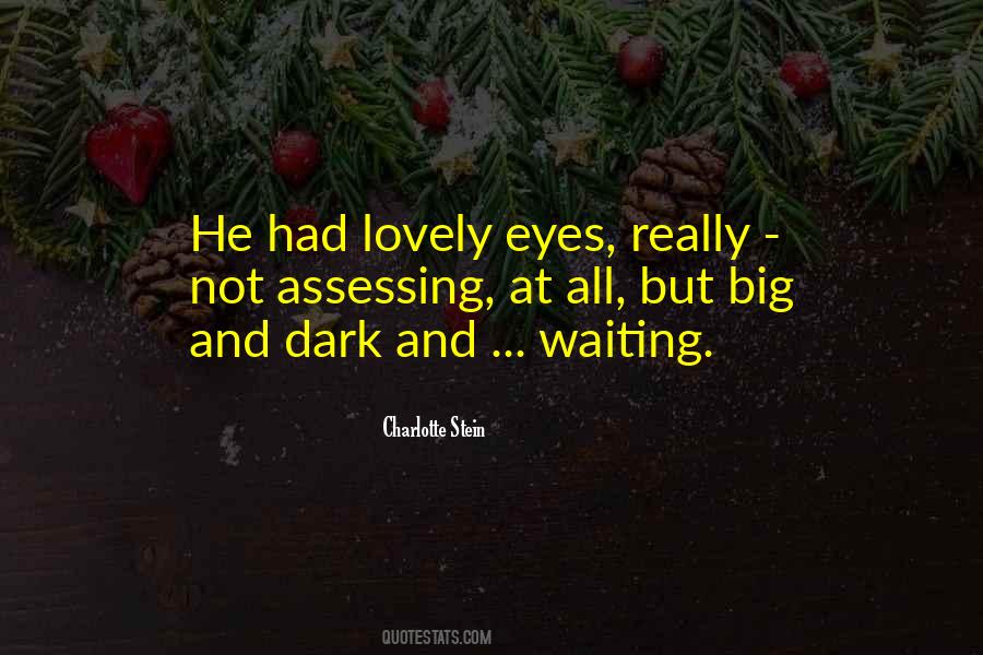 Waiting For Her Eyes Quotes #29530