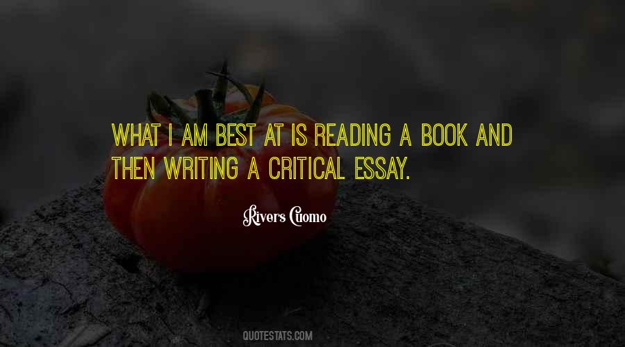 Quotes About Critical Writing #272345