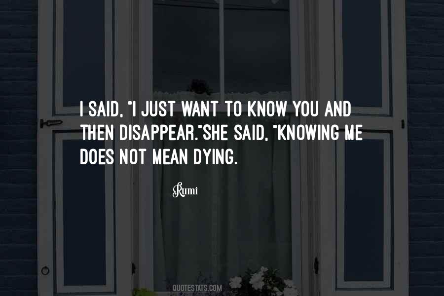 Want To Disappear Quotes #264923