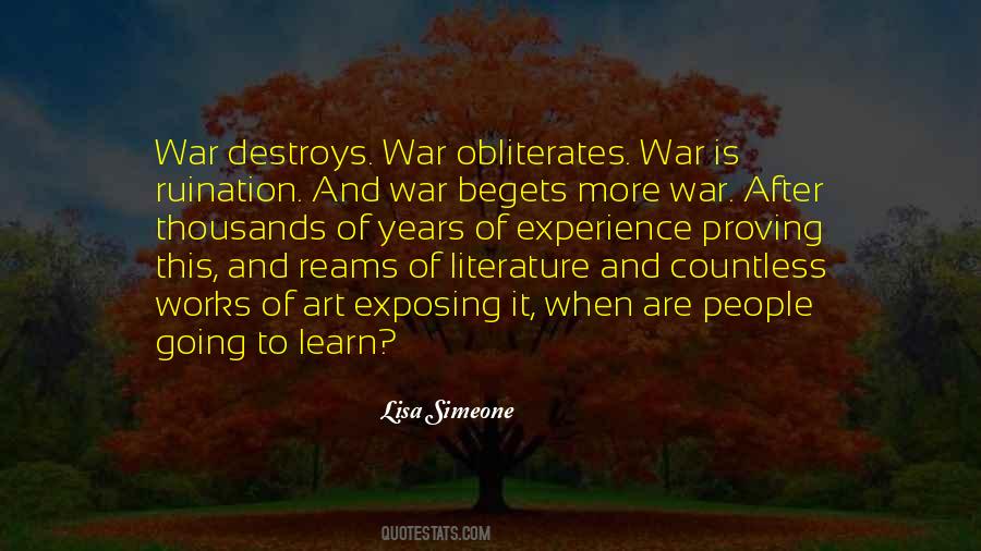 War Destroys Quotes #1586371