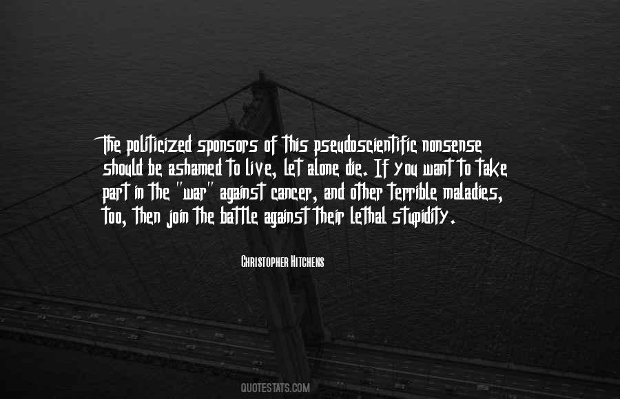 War On Cancer Quotes #343222