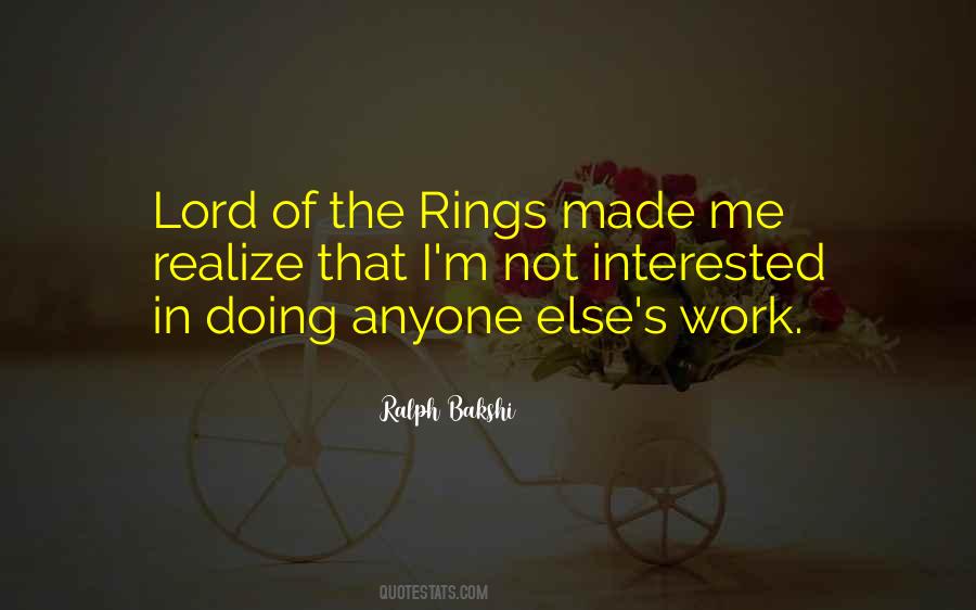 Quotes About Lord Of The Rings #905696