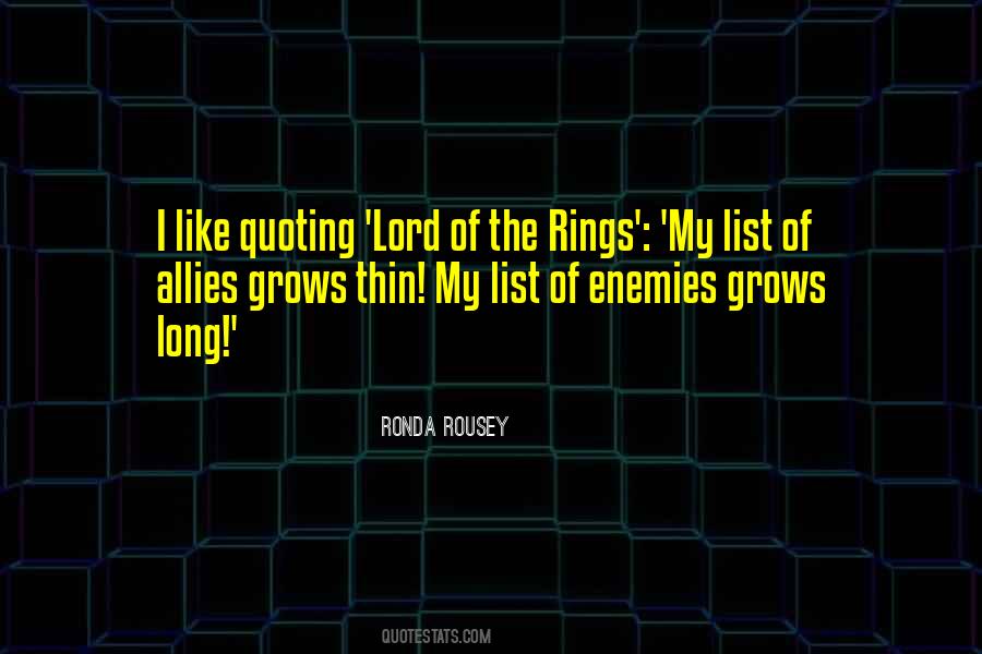Quotes About Lord Of The Rings #910842