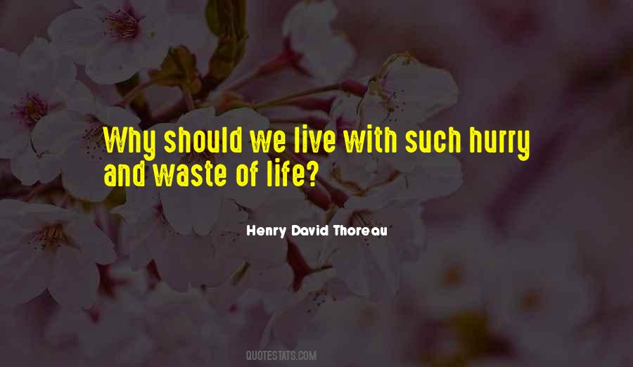 Waste Of Life Quotes #558226