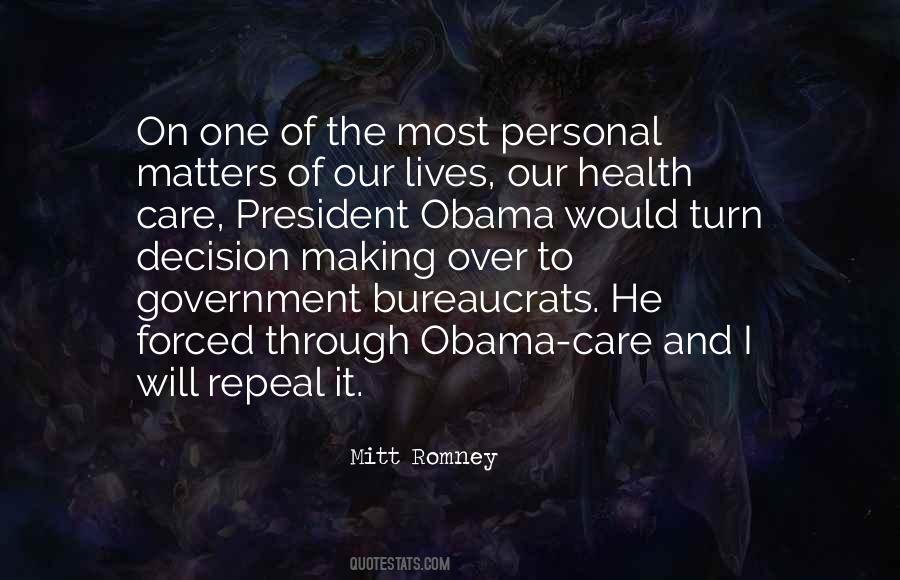 Quotes About Obama Care #67180