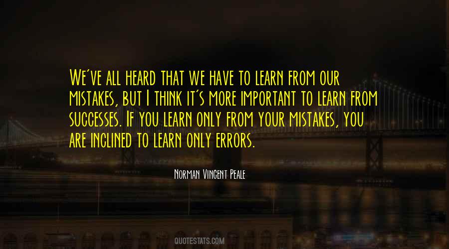 We All Learn From Our Mistakes Quotes #129731
