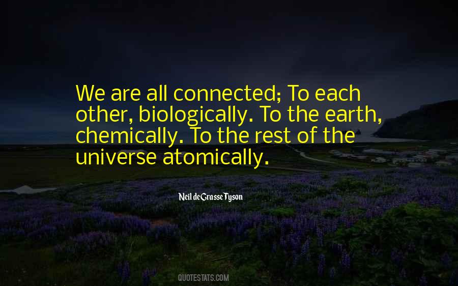 We Are All Connected To The Universe Quotes #1556939