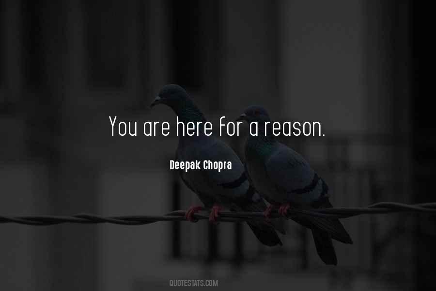 We Are Here For A Reason Quotes #79293