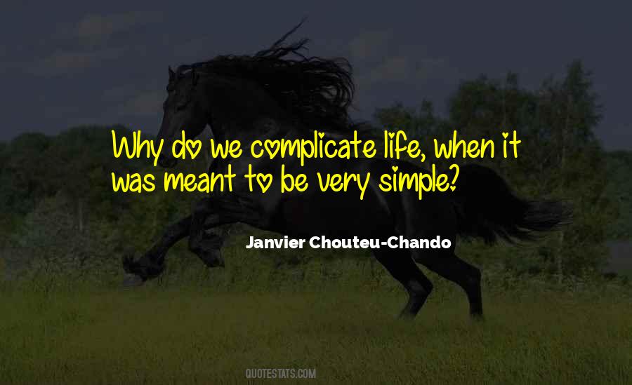 We Complicate Life Quotes #551892
