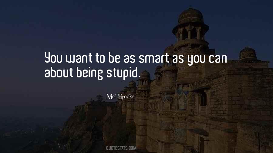 Quotes About Being Stupid #851356