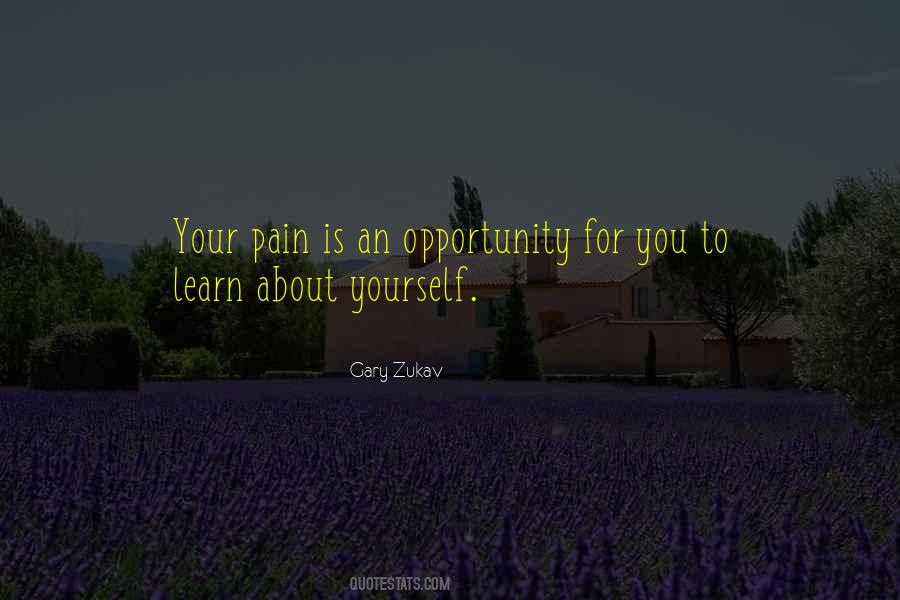 We Learn From Pain Quotes #15195