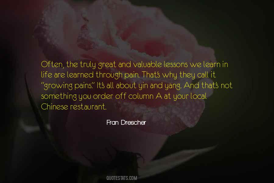 We Learn From Pain Quotes #226991