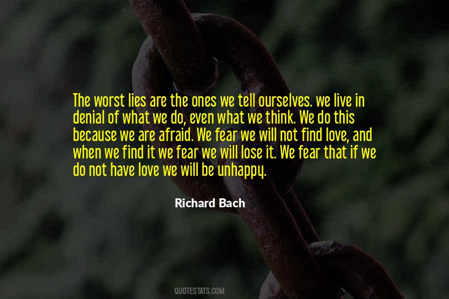 We Live In Fear Quotes #398855