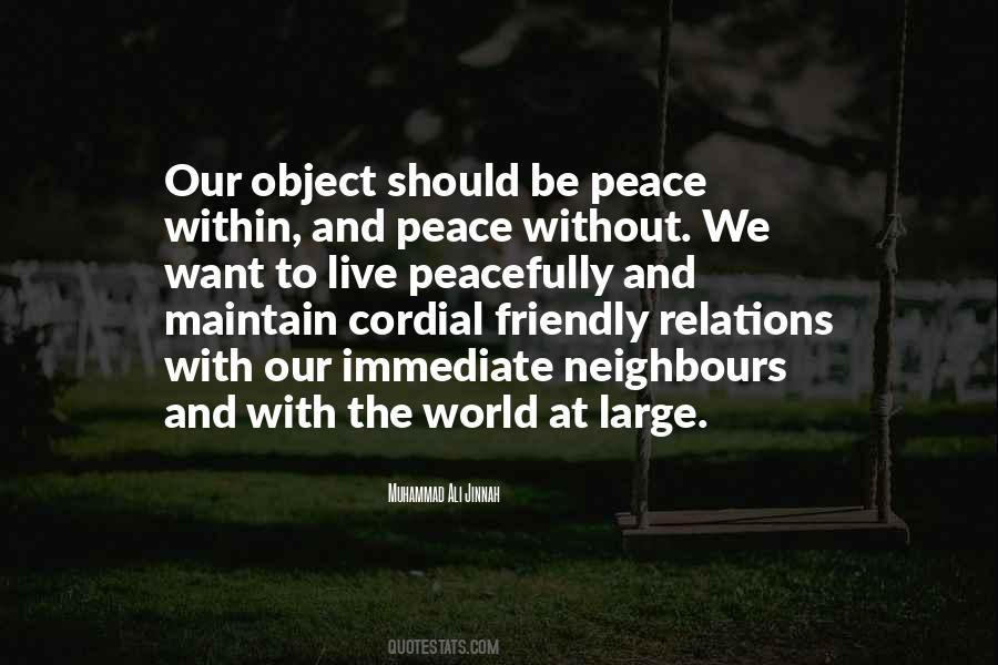 We Want Peace Quotes #765650