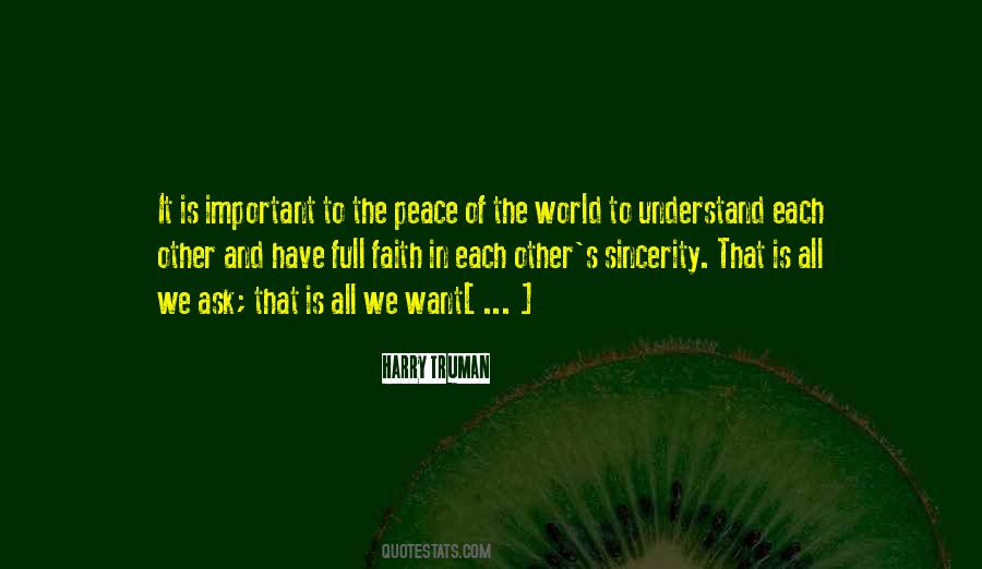 We Want Peace Quotes #803809