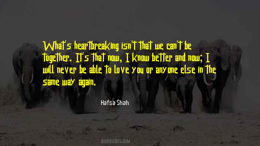 We'll Never Be The Same Again Quotes #972112