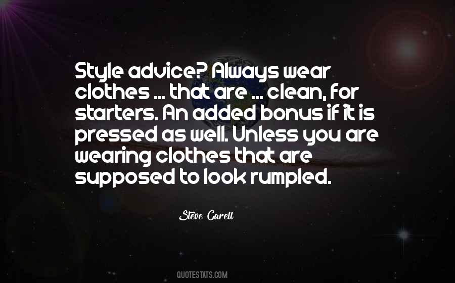 Wearing Your Clothes Quotes #290413