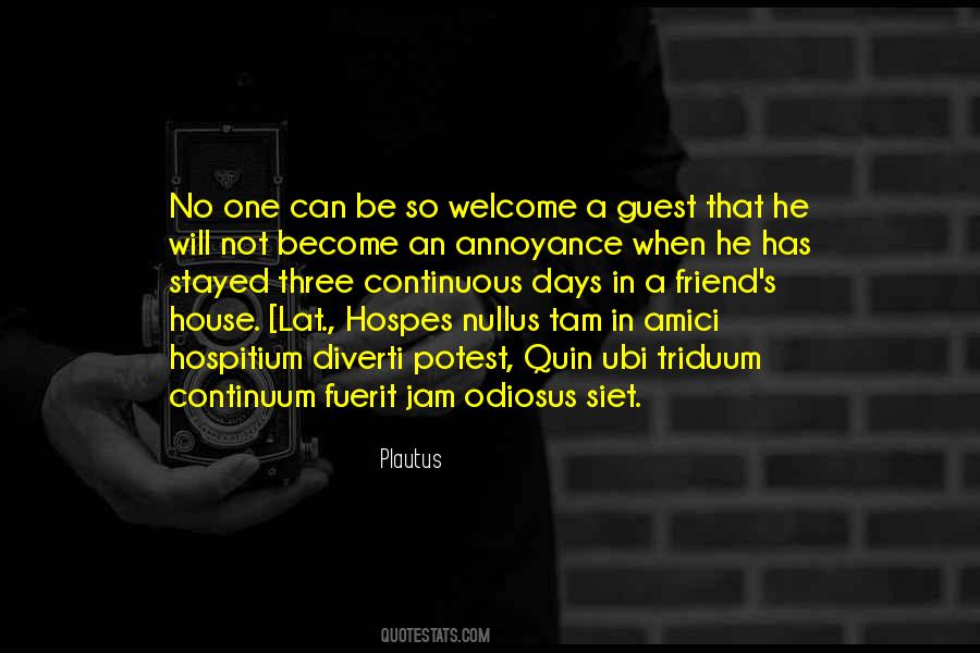 Welcome Guest Quotes #1780099