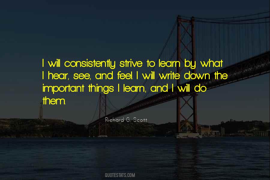 Quotes About Learning What's Important #1412734