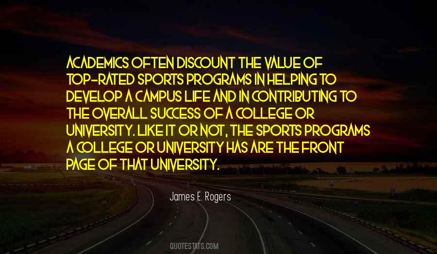 Quotes About Sports And Academics #1607068